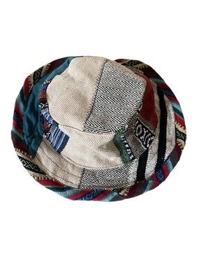 Bohemian Patchwork Beige Multicolor Unisex Bucket Hat